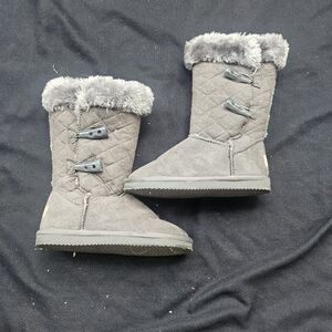 Kids Apres Park City Boot By Lamo Grey Brown Winter Boot Size 13 Youth